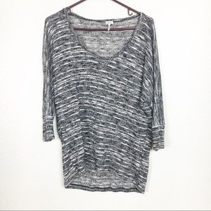 Splendid |  Black white Dolamin Batwing Sweater S